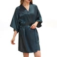 thumbnail image 2 of Mlkoz Womens Summer Clothes, Women's Color Ding Robe Bathrobe Color Light Summer Thin Short Cardigan Robe, Women Gifts, 2 of 4