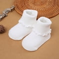 thumbnail image 2 of B91xZ Girls No Show Fashion Socks Spring Thick Warm Wool Socks,White L Infant, 2 of 4
