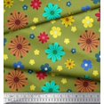 thumbnail image 3 of Soimoi Rayon Fabric Colorful Flowers Clip Art Printed Fabric 1 Yard 56 Inch Wide, 3 of 3