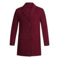 thumbnail image 3 of Qertyioot Hauts pour Hommes Automne Hiver Décontracté Manches Longues Bouton Veste Mode, 3 of 6
