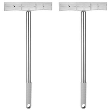 2Pcs Silver Stainless Steel Signboard Rod for Election Campaign Parade Sports Meeting Welcome Ceremony 17.10X7.66X0.79in