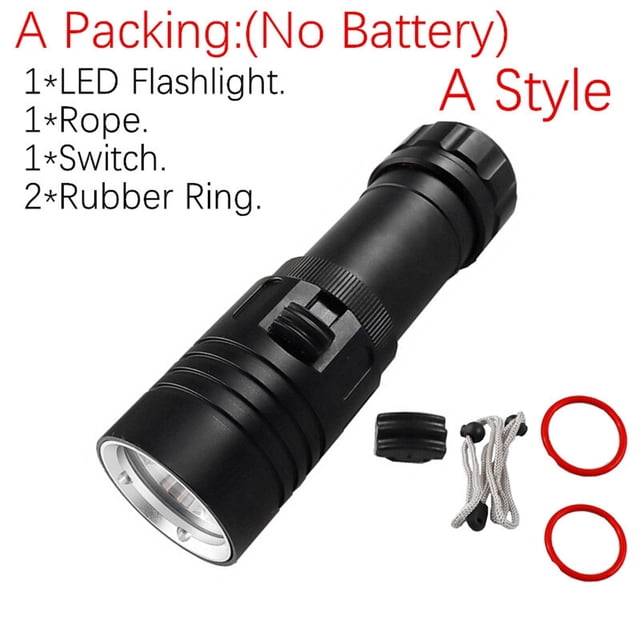 XML-L2 LED Sea Diving Submarine Yellow Light Waterproof Flashlight Marine Torch ,Powerful Illumination