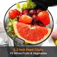 thumbnail image 3 of Aobosi Cold Press Juicer, 5.2" Feed Chute Self-Feeding for Hands-Free Operation, Juice Machine Fit Whole Fruits & Vegetables, Slow Masticating Juicer For More Juice, Less Pulp, Triple Filter, 3 of 8