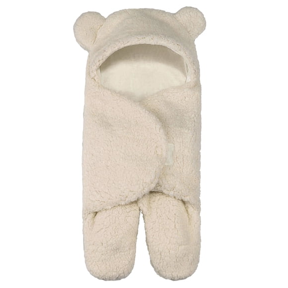 Couverture Emmaillotage Bébé Enveloppe Mignonne Nouveau-Né Sommeil Ourson Douce Portable Emmaillotage Couverture de Réception Peluche Idéale pour Nourrisson Bébés Garçons Filles