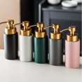 thumbnail image 2 of Qeeadeea/ Ceramic Foaming Soap Dispenser, Marble Foam Soap Dispenser With Gold Pump, Hand Foaming Dispenser For Barthroom Accessories-green-solid color, 2 of 8
