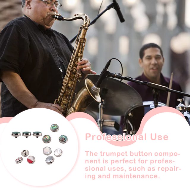 3 Pièces Trompette Bouton Remplacement Universel Réparation Composant Petit Métal Musique Jouer des Doigts Touches Laiton Instrument Composant Type 3