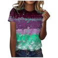thumbnail image 1 of Pompotops Blouse Décontractée Ample pour Femme, Mode, Imprimée, Col Rond, T-Shirt, Chemises, Blouse, T-Shirt Imprimé, Liquidation, 1 of 5