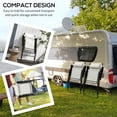 thumbnail image 4 of Outsunny 2pc Patio Foldable Rocking Chair Set w/ Breathable Mesh Seat & Backrest, Padded Headrest for Park, Backyard, Garden, Cream White, 4 of 10