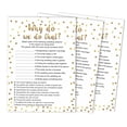 thumbnail image 1 of Inkdotpot Gold ConfettiWhy Do We Do That 50-Pack Bridal Wedding ShowerGameBachelorette Party ActivityGameCards, 1 of 7