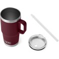 thumbnail image 4 of YETI Rambler Tasse en Paille 25 oz, Isolée sous Vide, Acier Inoxydable, Rouge Vigne Sauvage, 4 of 8