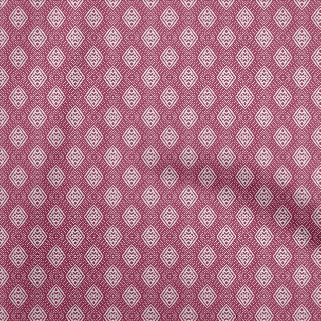 oneOone Georgette Viscose Magenta Fabric Running Stitch Craft Projects Decor Fabric Printed By The Yard 42 Inch Wide