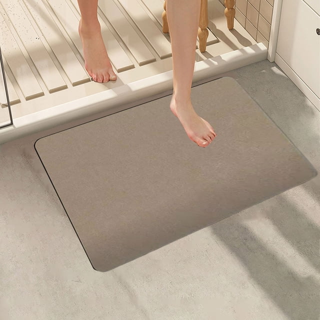 YIMWNYI Diatomite Floor Mat, Absorbent Bathroom Mat, Non-Slip Drying Mat, Quick-Dry Microfiber Rug, Soft and Durable Bath Mat for Home, Ideal for Shower and Sink Areas