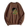 thumbnail image 3 of WEAIXIMIUNG Sweatshirts Courts pour Femmes Ensemble Motif Lumières Arbre de Noël Chat Col Rond Manches Longues Hoodie pour Femmes Décontracté Vacances, 3 of 3