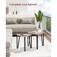 thumbnail image 3 of VASAGLE Nesting Triangle End Tables, Coffee Tables for Living Room Bedroom, Industrial Accent Stacking Side Tables with Metal Frame, Heather Greige and Black, 3 of 5