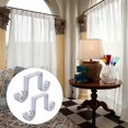thumbnail image 5 of 2 Ceiling bracket White bracket Double curtain rod bracket Aluminum curtain rod bracket, 5 of 5