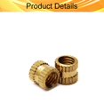 thumbnail image 3 of Wekity M5x6mm Female Thread Knurled Nuts,100PCS Hx6mm OD Brass Threaded Insert Embedment Nuts Hydraulic Welded Joint Injection Molding Assortment Kit for 3D Printing Injection Molding-0621, 3 of 5