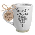 thumbnail image 1 of LCP 18308 17 oz She Walked Jesus White Ceramic Mug, 1 of 1