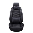 thumbnail image 4 of Maidao Car Seat Covers Leather Full Set for Buick for Lucerne 2006-2011 5 Seats Compatible Airbag Waterproof Front Rear Cushion Protector with Headrest Black, 4 of 8