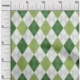 thumbnail image 2 of oneOone Polyester Spandex Green Fabric Check Argyle Craft Projects Decor Fabric Printed By The Yard 56 Inch Wide, 2 of 4