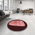 thumbnail image 4 of Ahgly Company Tapis d'Intérieur Lavables en Machine, Rectangle Rouge de Transition, 6' x 9', 4 of 7