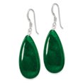 thumbnail image 2 of Boucles d'Oreilles en Argent Sterling Vert Foncé Jade QE5897, 2 of 2