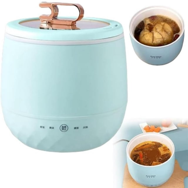 HAOAN Clearance Smart Mini Rice Cooker Multifunctional Electric Rice Cooker 6 in 1 Non Stick Ceramic Pot with Lid Mini Hot Pot Electric Mini Rice Cooker Portable Mini Rice Cooker