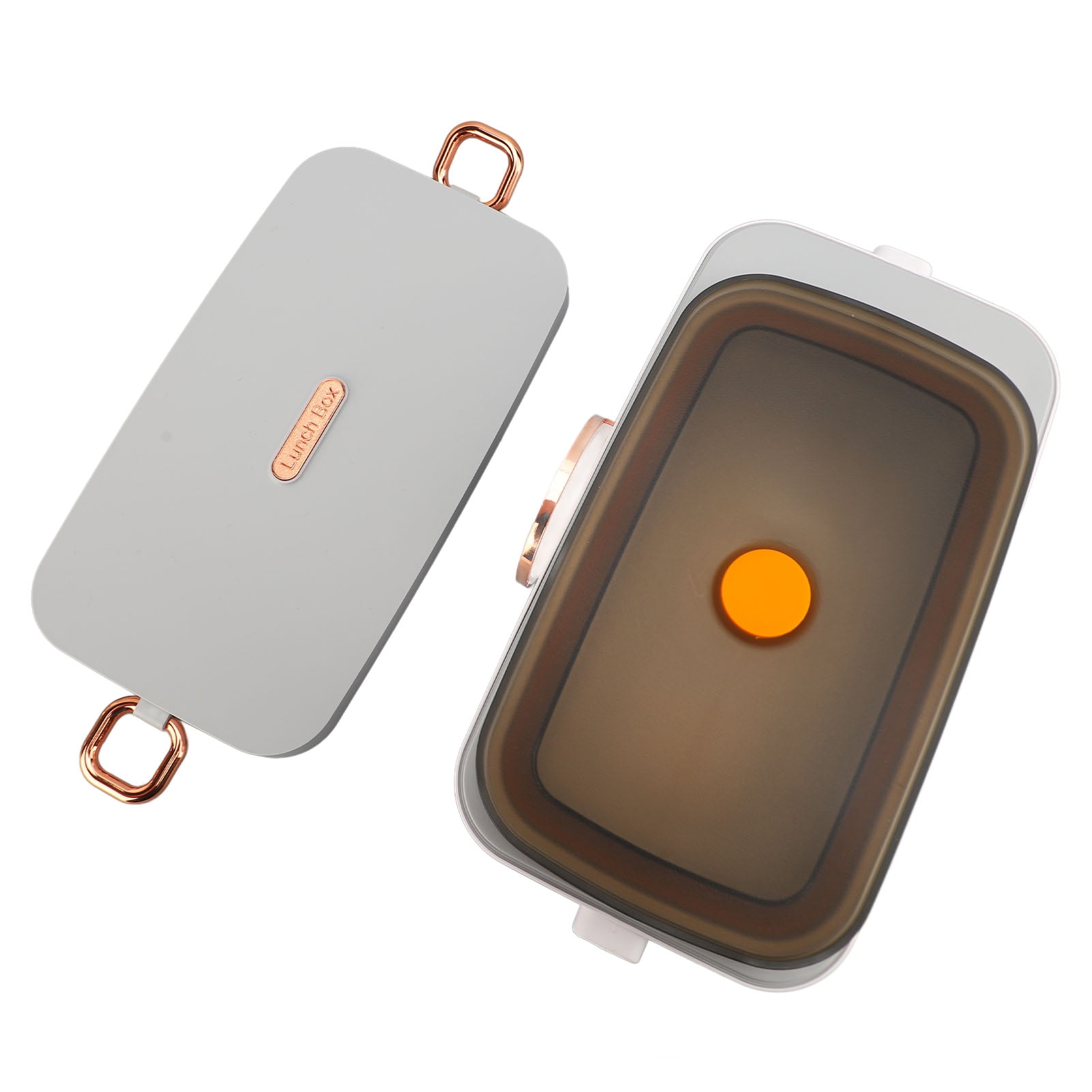 Cordless Heated Lunch Box, Stainless Steel Liner 1L Capacity USB Rechargeable Electric Lunch Box for Travel