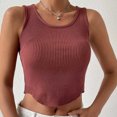 thumbnail image 2 of RKSTN Womens Tank Tops Crewneck Slim Fit Basic Solid Color Casual Summer Sleeveless Crop Tops, 2 of 9