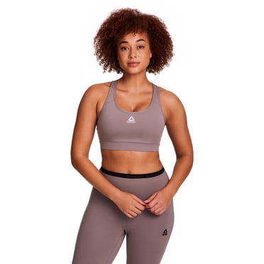 Reebok Soutien-gorge de sport Stronger pour femme avec panneau en maille et bonnets amovibles