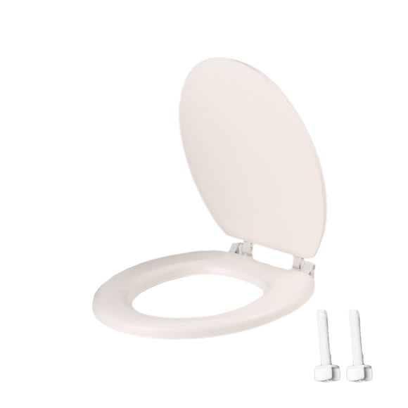 Toilet Seats for Standard Toiletstoilet Seat Durables Round Toilet Seat Soft with Release and Attach Plastic Toilet Seat with Soft Close Never Loosen Easy Install and Clean