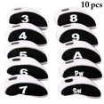 thumbnail image 1 of Bangcool 10PCS Golf Club Head Covers Color Patchwork Wedge Head Covers Golf Iron Covers with Number Design, 1 of 5