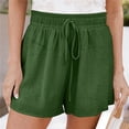 thumbnail image 2 of Shorts pour Femmes Décontractés Mode pour Femmes Couleur Unie Décontracté Jambe Grand Ample Taille Haute à Lacets Shorts Pantalons, 2 of 7