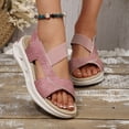 thumbnail image 3 of Sandales de Marche à Plateforme pour Femmes 2025 Confortables à Coussin d'Air à Bout Ouvert Semelle de Confort Chaussures de Travail d'Été, 3 of 8