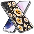 thumbnail image 2 of MUNDAZE Samsung Galaxy Note 20 Cute Smiley Face White Daisies Double Layer Phone Case Cover, 2 of 6