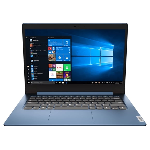 Refurbished (Good) Lenovo Ideapad 14 Laptop (AMD Athlon Silver 3050e, 4GB RAM, 128GB SSD, Windows 10 S) - Ice Blue (82GW001CUS)
