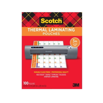 Scotch™ Thermal Laminating Pouches TP3854-100-C, 228 mm x 291 mm, 100/Pack