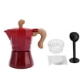 thumbnail image 2 of Italian Coffee Maker, Accessories Brewer Tool 150ml Single Valve 3 Cups with Coffee Distributor Spoon Paper Filter for Home Brewing, 2 of 7