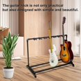 thumbnail image 2 of Multi Guitar Stand Rack, Folding Multiple Guitars Stand, Portable Guitar Holder, Guitar Display Holder for Guitar & Bass, Studio & Home  (5 Holder/7 Holder), 2 of 6