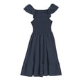 thumbnail image 2 of MIASHUI Robe Décontractée pour Filles Été Col Carré Sans Manches Robe d'Été Fluide pour Enfants, Marine, 13-14 Ans, 2 of 9
