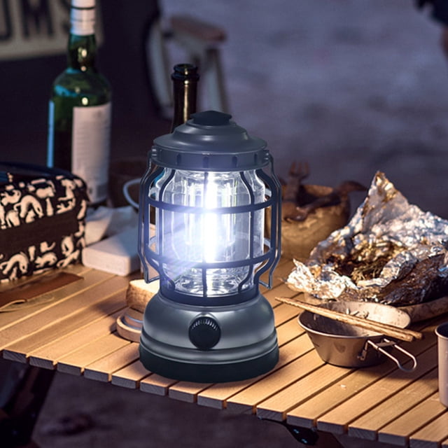 Yhmxh Camping Essentials Camping Gear LED Camping Lantern Rechargeable, Portable Outdoor Camping Tent With Luminance Adjustabl-e, LED Barn Lantern Lamp, For Camping, Hiking, Hurrican-e