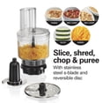 thumbnail image 4 of Hamilton Beach Multi Blend Système de cuisine mélangeur et robot culinaire, pichet 48 oz, bol hachoir 3 tasses, 700 watts, chrome, 53520JC, 4 of 8