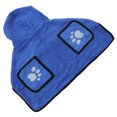 thumbnail image 2 of Hooded Pet Towel Bathrobe, Multipurpose Quick Drying Machine Washable Dog Towel Blue With Hand Pockets For Bathing XS,S,M,L,XL, 2 of 8