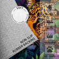 thumbnail image 2 of 4x6 Rug, Leopard Rug, Floral Jungle Animal Rugs for Living Room Bedroom, Flower Wild Animal Cheetah Carpet, Washable & Non Slip & Soft Low Pile Large Indoor Area Rug, Home Decor & Gifts, 2 of 7