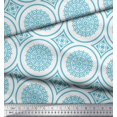 thumbnail image 3 of Soimoi polyester Crepe Fabric Floral Mandala Printed Craft Fabric by the Yard 42 Inch Wide, 3 of 3