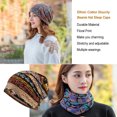 thumbnail image 3 of Maytalsory Bonnet Ethnique Style Hijab Floral Imprimé Coloré Turban Réglable Oreille Protection Accessoires de Style Bonnet Café Floral 1Set, 3 of 6