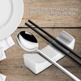 thumbnail image 4 of 304 Stainless Steel  , Reusable NOn Stick Chopstick Holder Chopsticks Rest Holders, 4 of 8