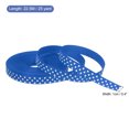 thumbnail image 2 of Uxcell Grosgrain Ribbons with White Dots Ribbon Bow Decoration Crafts Gift Wrapping Wedding Blue 25 Yards 3/8 Inch, 2 of 7