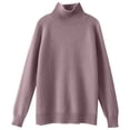 thumbnail image 4 of AherBiu Womens Sweaters Turtleneck Pullover Thick Warm Knitted Winter Long Sleeve Sweater Tops, 4 of 5