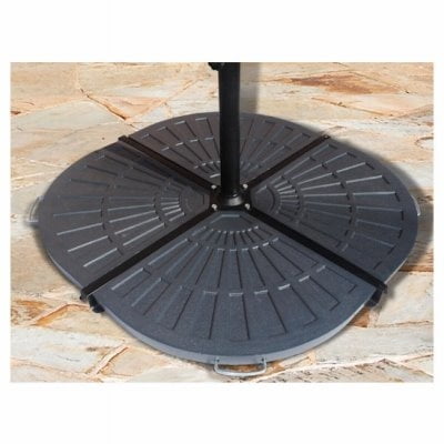 Four Seasons Courtyard Compact Cross Base for Offset Umbrella, 1 Pc, Black