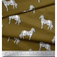 thumbnail image 2 of Soimoi Georgette Viscose Fabric Horse Block Print Sewing Fabric Yard 42 Inch Wide, 2 of 3